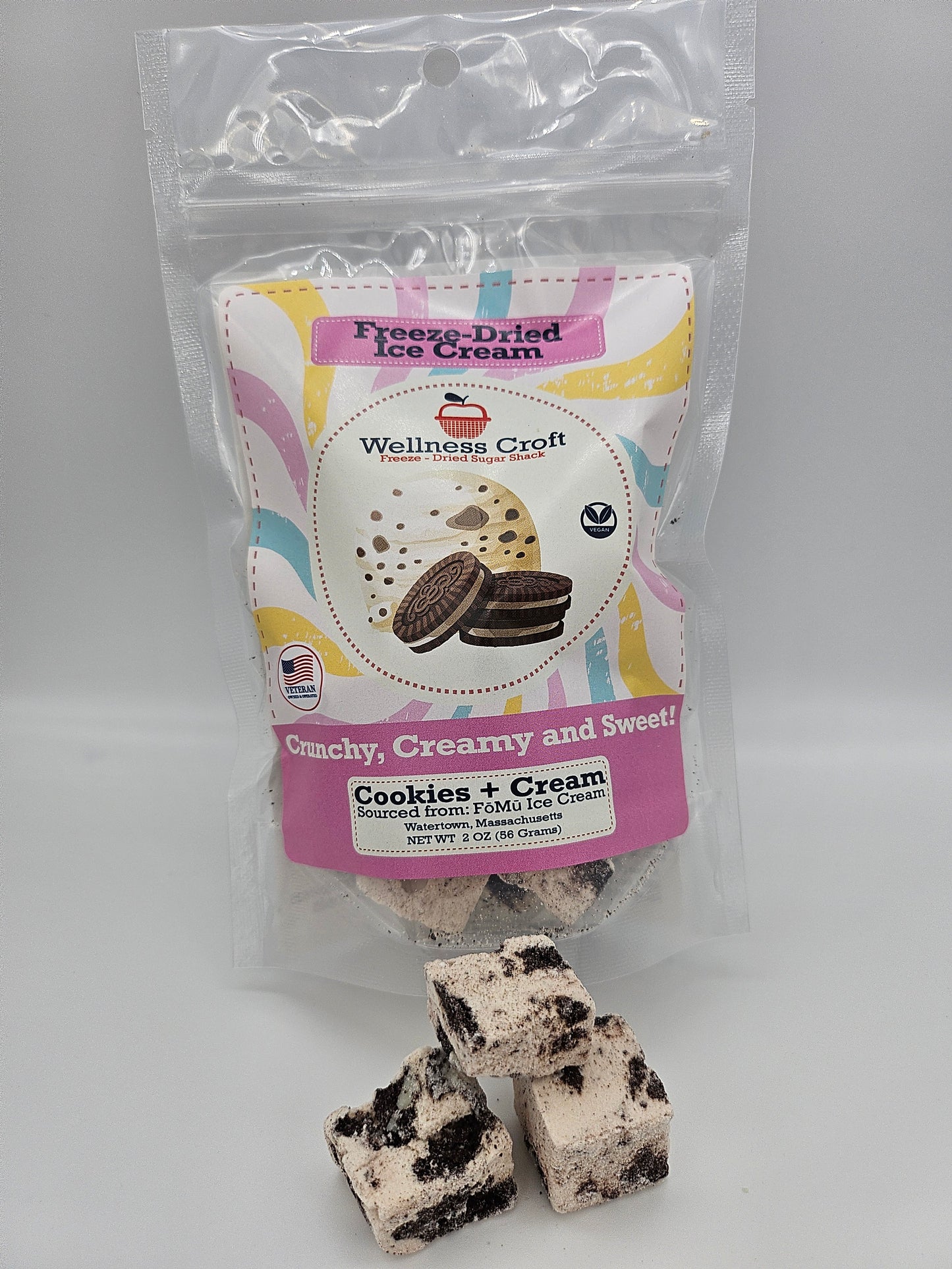 Freeze-Dried Vegan Ice Cream | Cookies + Cream Flavor