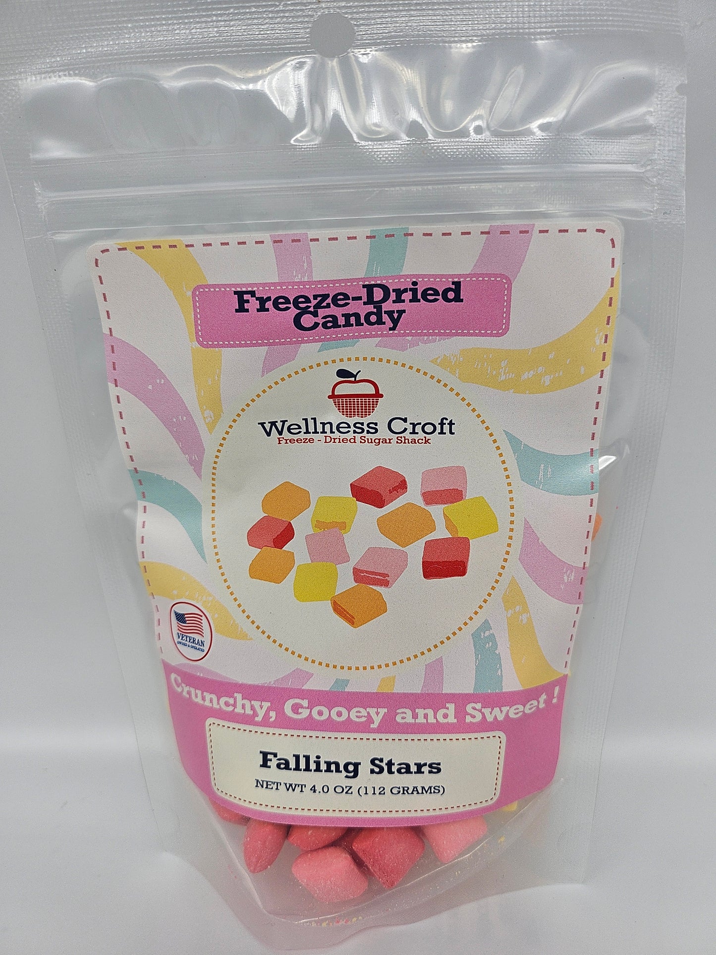 Freeze-Dried Starburst Candy | Wellness Croft Mini Falling Stars
