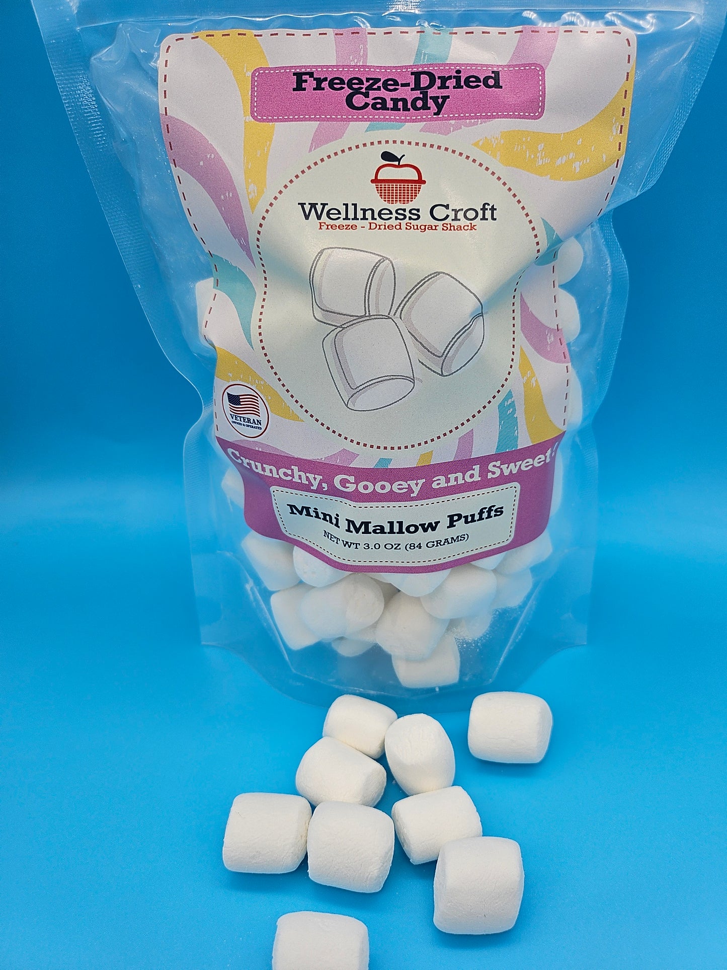 Freeze-Dried Dandies® VEGAN Marshmallow Minis | Wellness Croft Mini Mallow Puffs