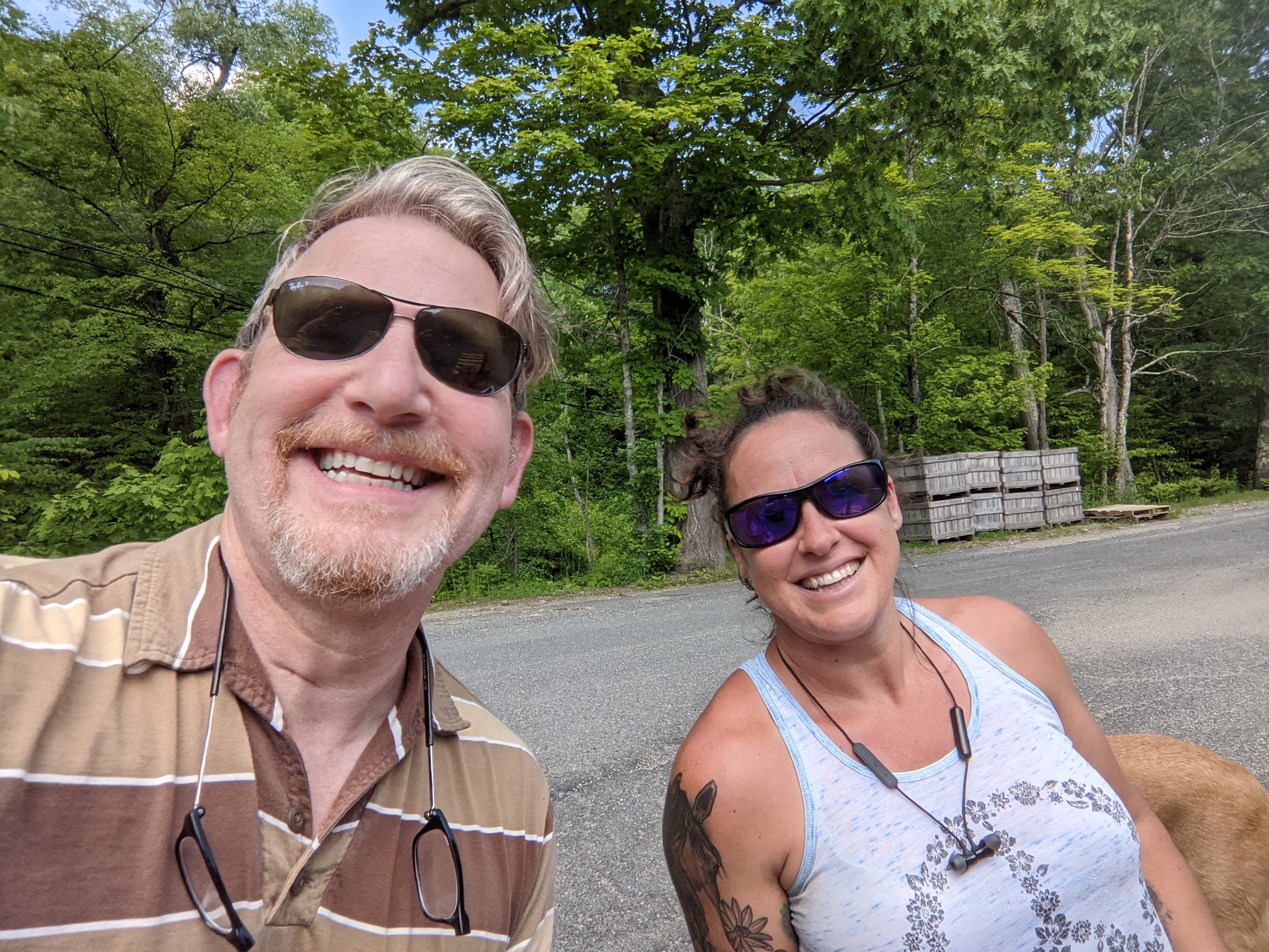 Tim O'Neil of Wellness Croft, Inc. and Naomi Clark of Clark Brothers Orchard