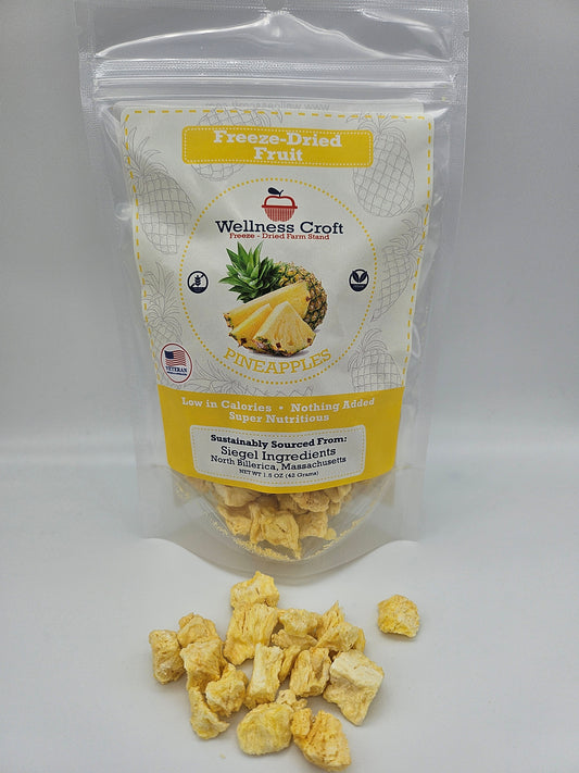 Freeze Dried Pineapple Chunks 1.5 oz Pouch