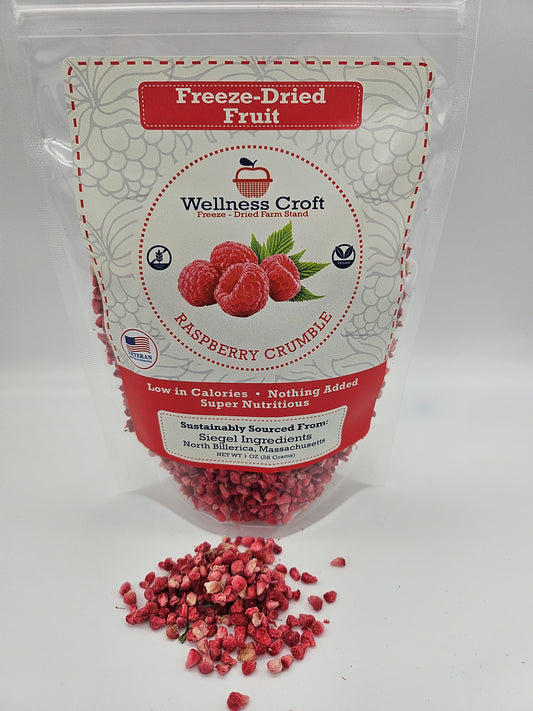 Freeze Dried Raspberry Crumble 1oz Pouch